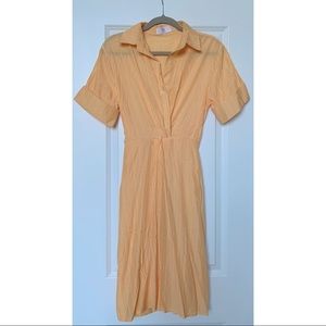 Yellow Pullover Dress with Collar